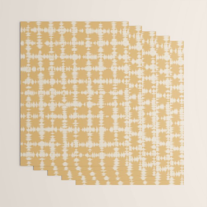 Tie dye checked in yellow Wrapping Paper Gallery Image 3