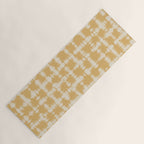 Tie dye checked in yellow Yoga Mat Gallery Image 1