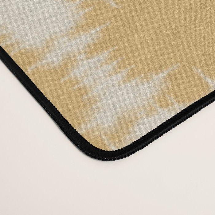 Tie dye checked in yellow Desk Mat Gallery Image 4