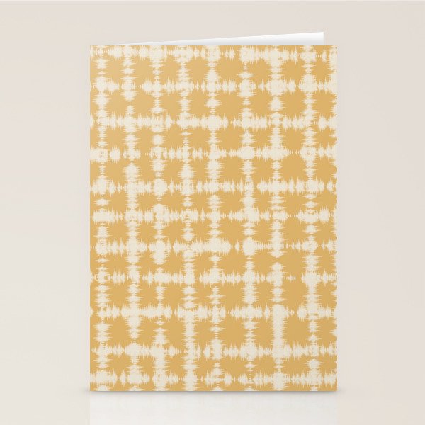 Tie dye checked in yellow Stationery Card Gallery Image 2