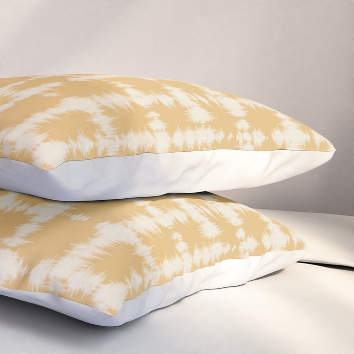 Tie dye checked in yellow Pillow Sham Gallery Image 3