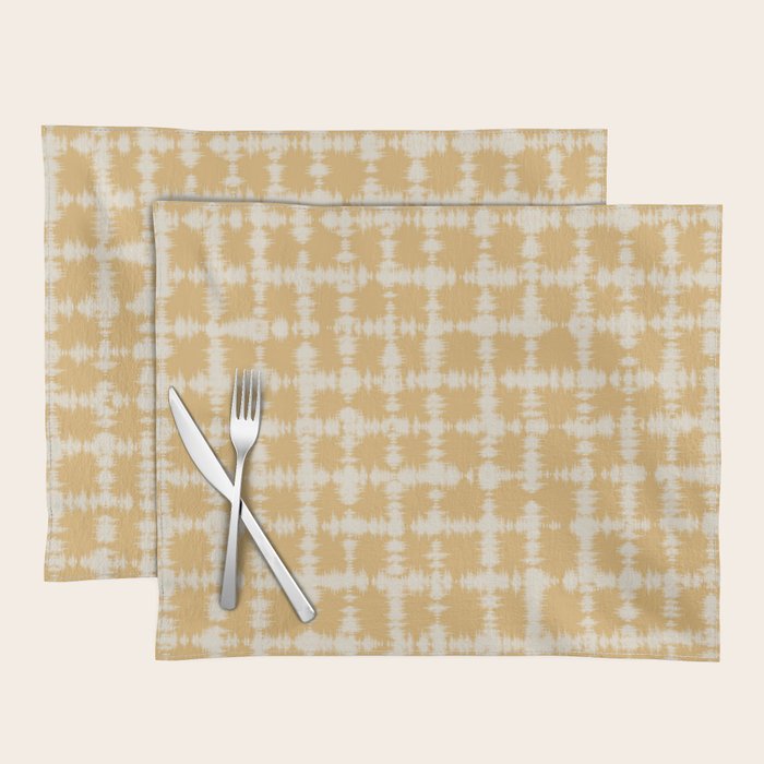 Tie dye checked in yellow Placemat Gallery Image 1