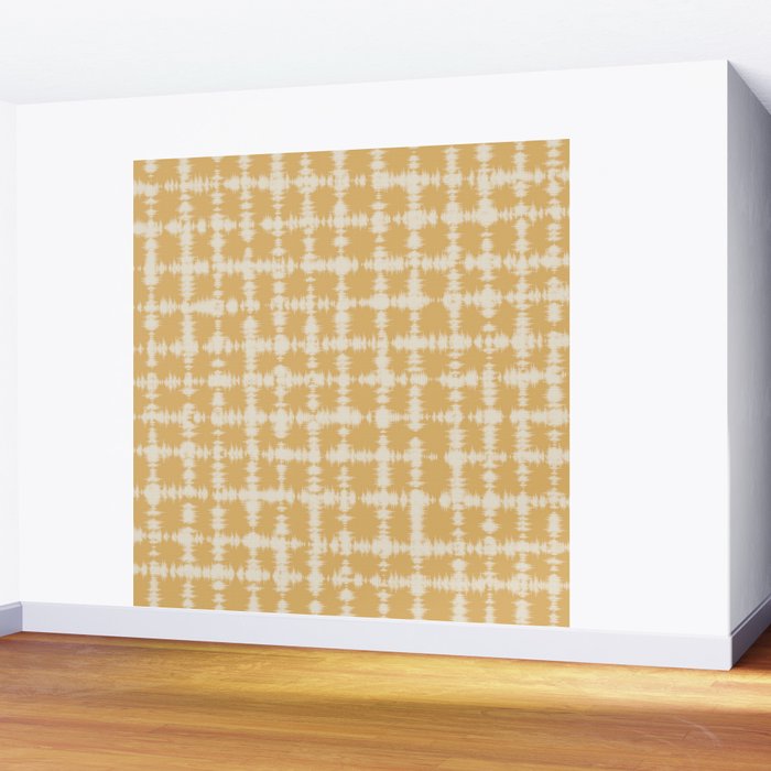 Tie dye checked in yellow Wall Mural Gallery Image 2
