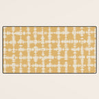 Tie dye checked in yellow Desk Mat Gallery Image 3