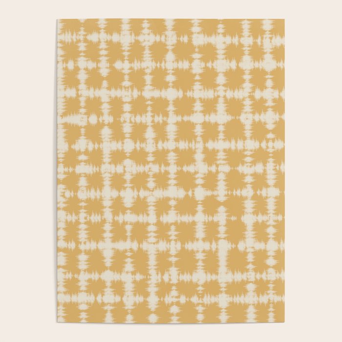 Tie dye checked in yellow Poster Gallery Image 1