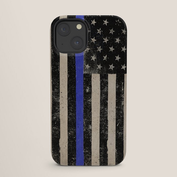 Thin Blue Line Police Flag First Responder USA Hero iPhone Case Gallery Image 25