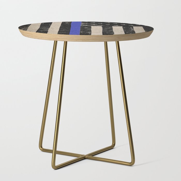 Thin Blue Line Police Flag First Responder USA Hero Side Table Gallery Image 1