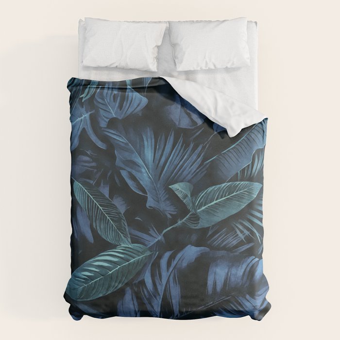 Blue Midnight Jungle Tropical Escape Duvet Cover Gallery Image 6