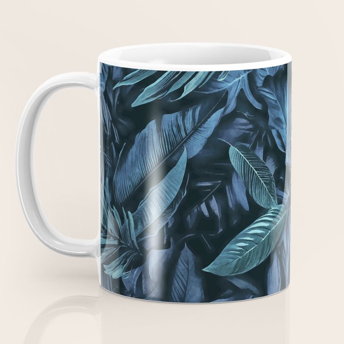 Blue Midnight Jungle Tropical Escape Coffee Mug Gallery Image 3