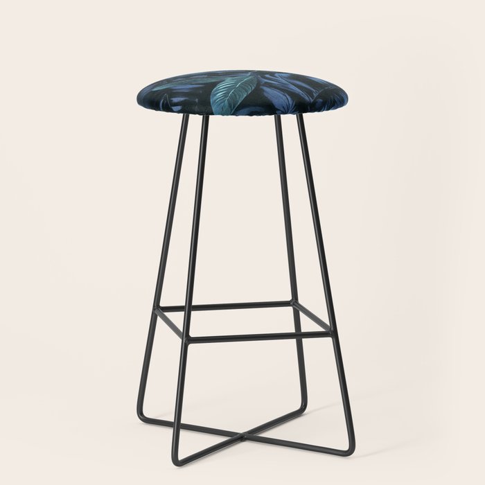 Blue Midnight Jungle Tropical Escape Stool Gallery Image 1