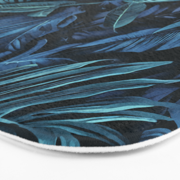 Blue Midnight Jungle Tropical Escape Bath Mat Gallery Image 3