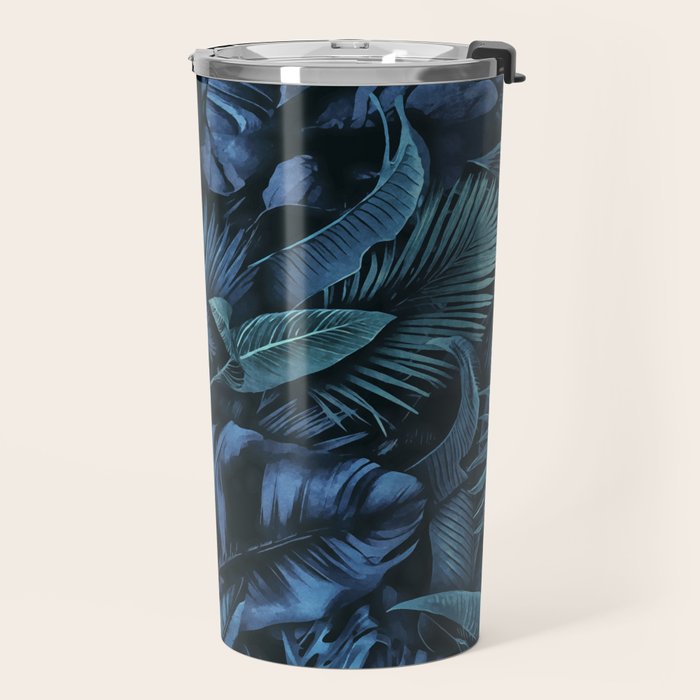 Blue Midnight Jungle Tropical Escape Travel Mug Gallery Image 2