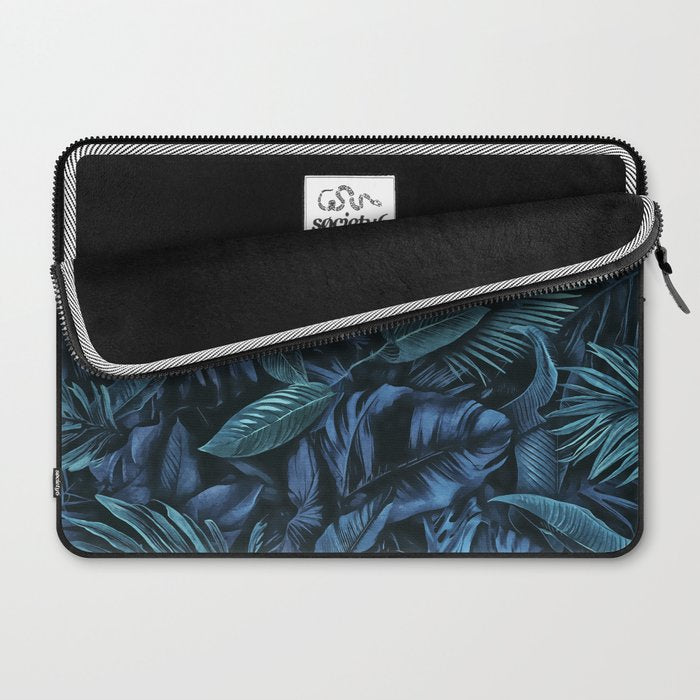 Blue Midnight Jungle Tropical Escape Laptop Sleeve Gallery Image 2