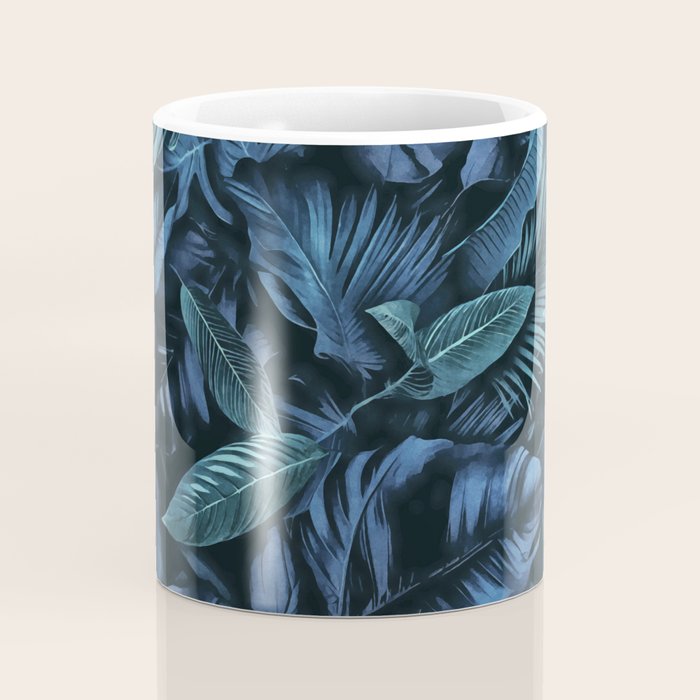 Blue Midnight Jungle Tropical Escape Coffee Mug Gallery Image 4