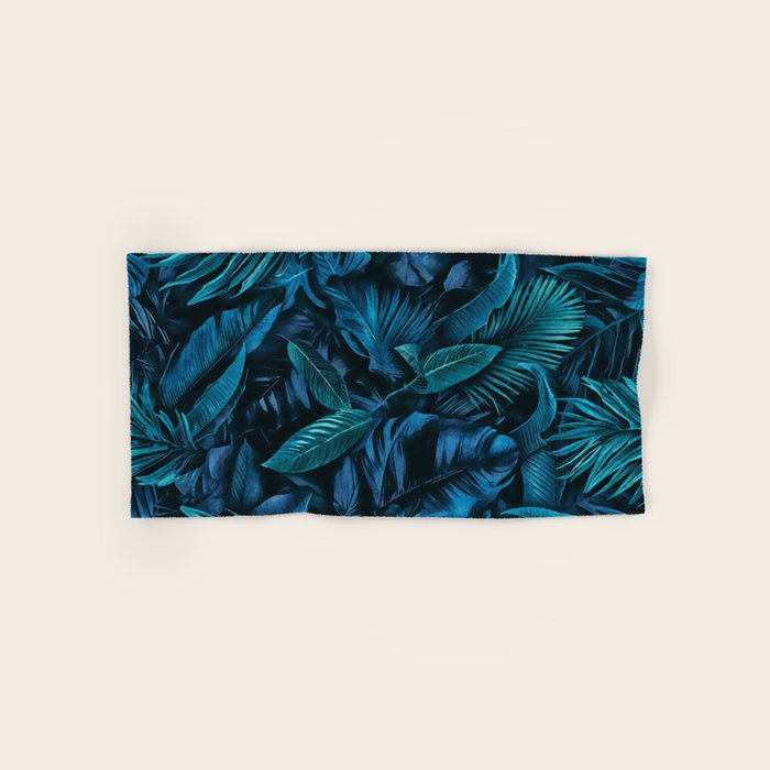 Blue Midnight Jungle Tropical Escape Bath Towel Gallery Image 1