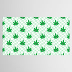 Funny retro weed leaf cartoon sticker pattern Tablecloth Gallery Image 2