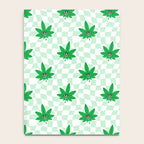 Funny retro weed leaf cartoon sticker pattern Notebook Gallery Image 4