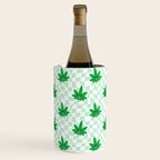 Funny retro weed leaf cartoon sticker pattern Wine Chiller Gallery Image 1
