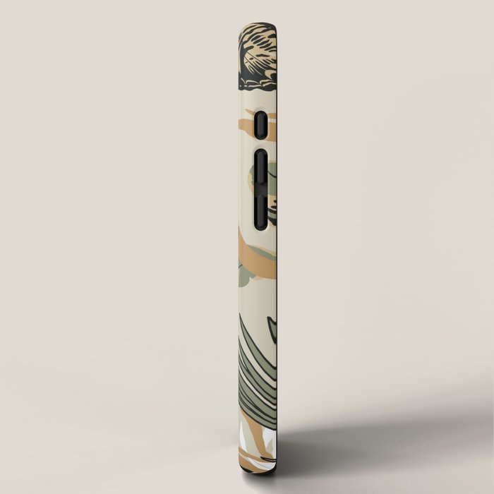 animalistic seamless pattern with tigers in the jungle iPhone Case Gallery Image 2