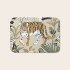 animalistic seamless pattern with tigers in the jungle Bath Mat Gallery Image 1