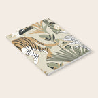 animalistic seamless pattern with tigers in the jungle Notebook Gallery Image 2