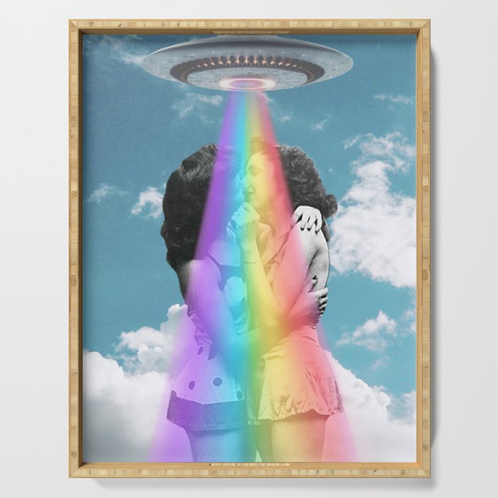 Love is love is love // Pride & UFOs Serving Tray Gallery Image 1