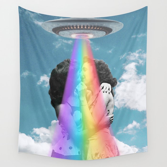 Love is love is love // Pride & UFOs Wall Tapestry Gallery Image 4