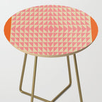 Bold Triangle Pattern in Pink and Orange Side Table Gallery Image 2