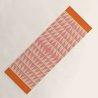 Bold Triangle Pattern in Pink and Orange Yoga Mat Gallery Image 1