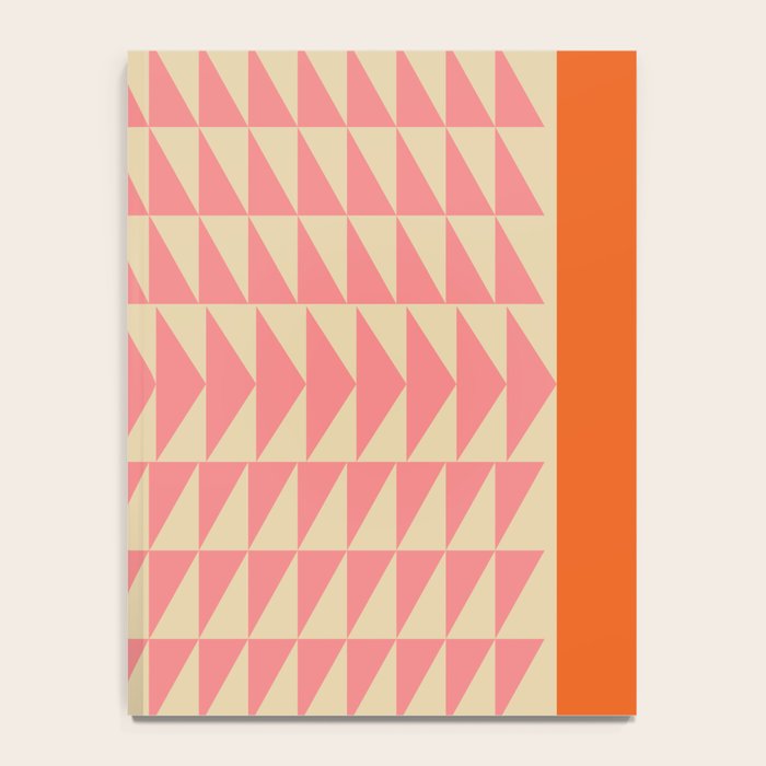 Bold Triangle Pattern in Pink and Orange Notebook Gallery Image 4