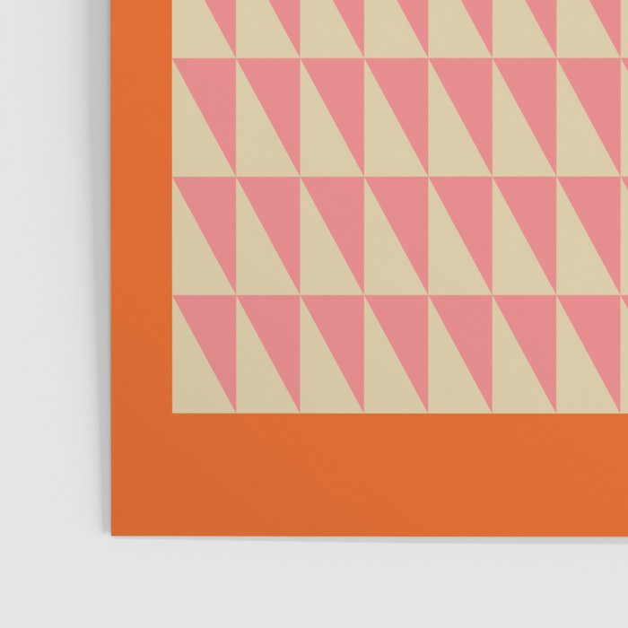 Bold Triangle Pattern in Pink and Orange Poster Gallery Image 3