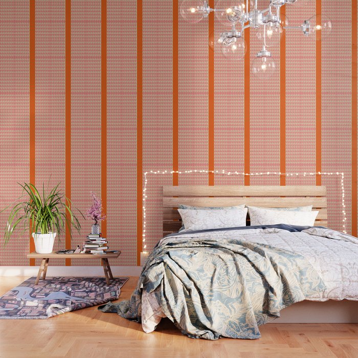 Bold Triangle Pattern in Pink and Orange Wallpaper Gallery Image 1