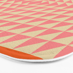 Bold Triangle Pattern in Pink and Orange Bath Mat Gallery Image 3