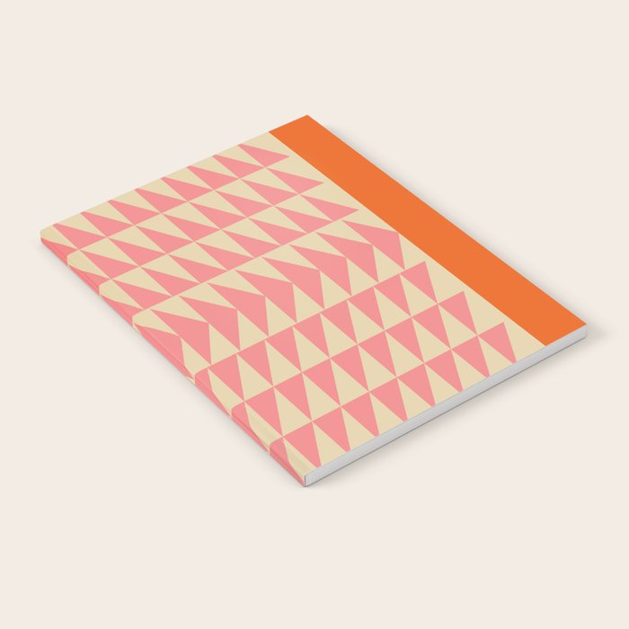 Bold Triangle Pattern in Pink and Orange Notebook Gallery Image 2