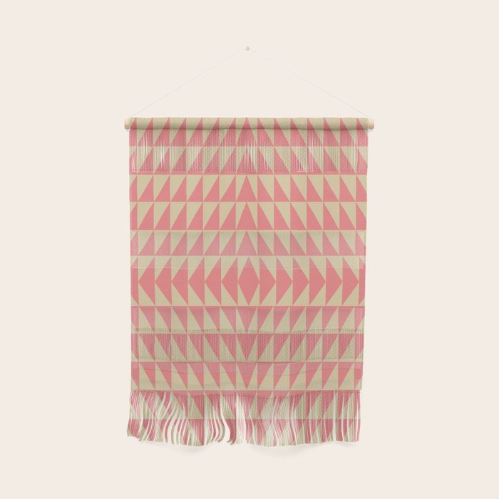Bold Triangle Pattern in Pink and Orange Wall Hanging Gallery Image 1