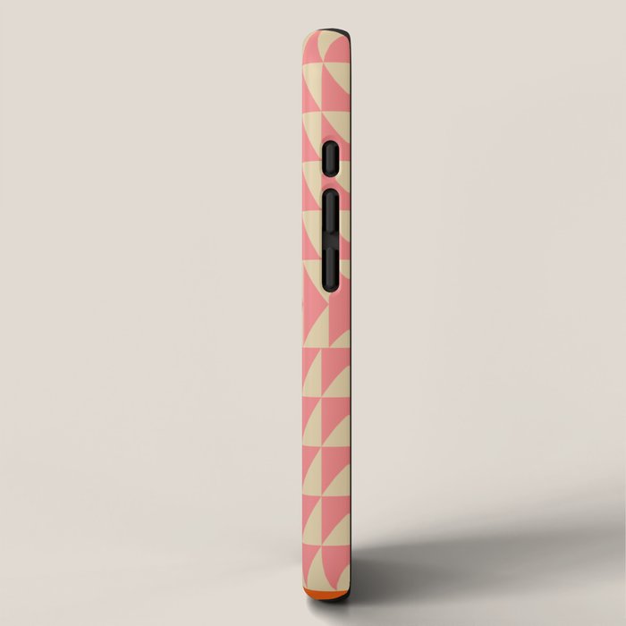 Bold Triangle Pattern in Pink and Orange iPhone Case Gallery Image 2