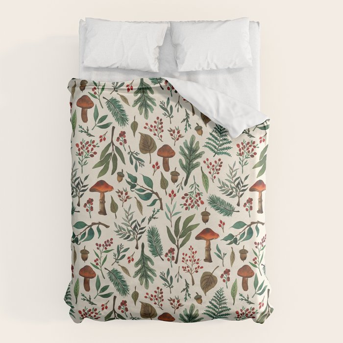 Mushroom Forest Pattern Duvet Cover Gallery Image 1