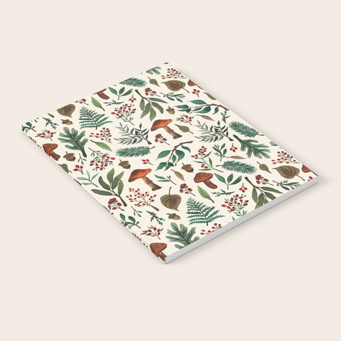 Mushroom Forest Pattern Notebook Gallery Image 2