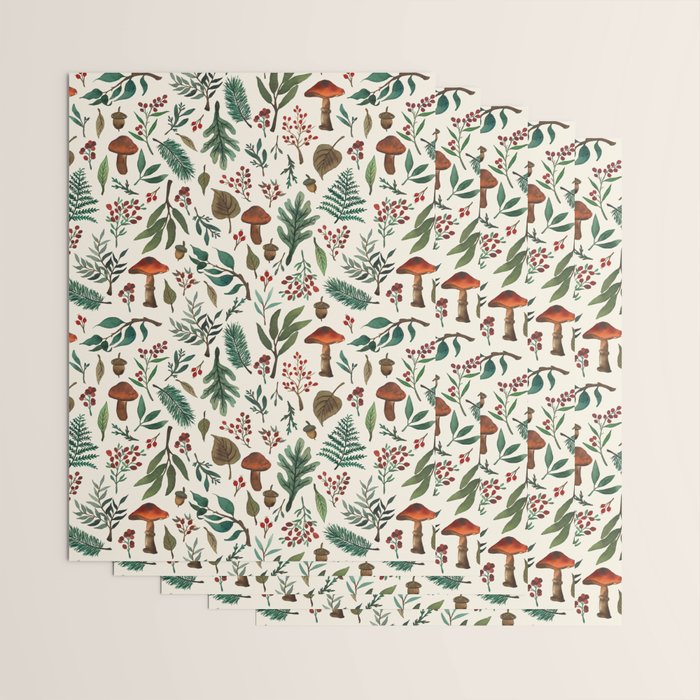 Mushroom Forest Pattern Wrapping Paper Gallery Image 3