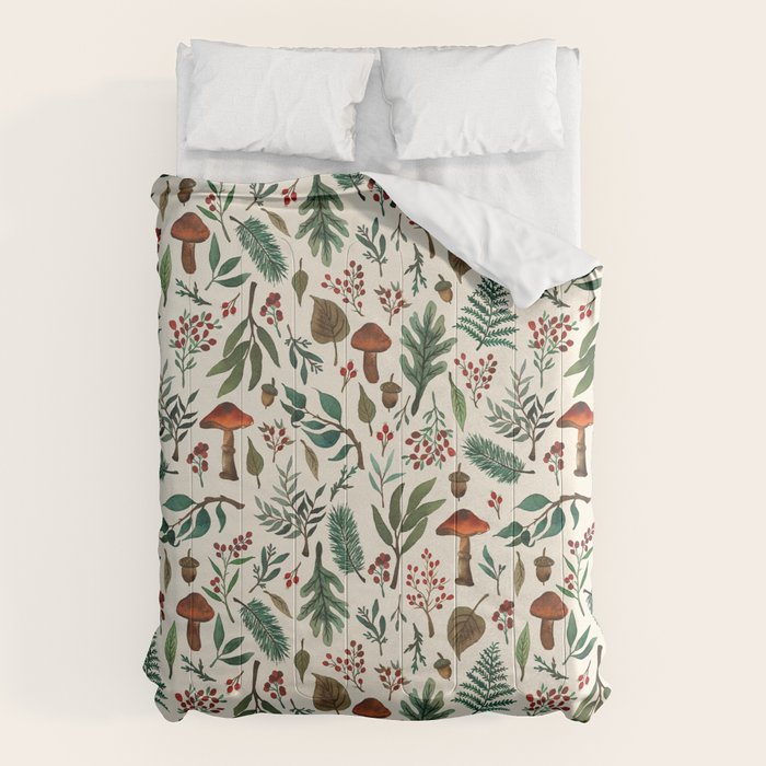 Mushroom Forest Pattern Comforter Gallery Image 6