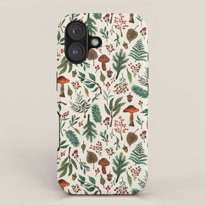 Mushroom Forest Pattern iPhone Case Gallery Image 1