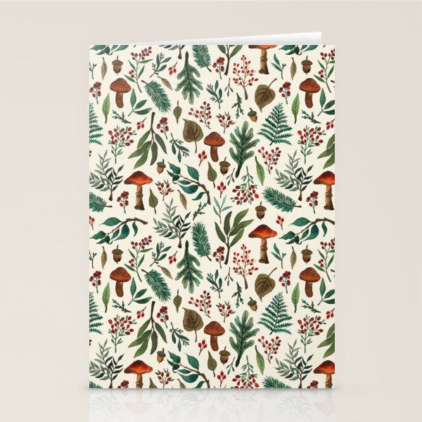Mushroom Forest Pattern Stationery Card Gallery Image 2