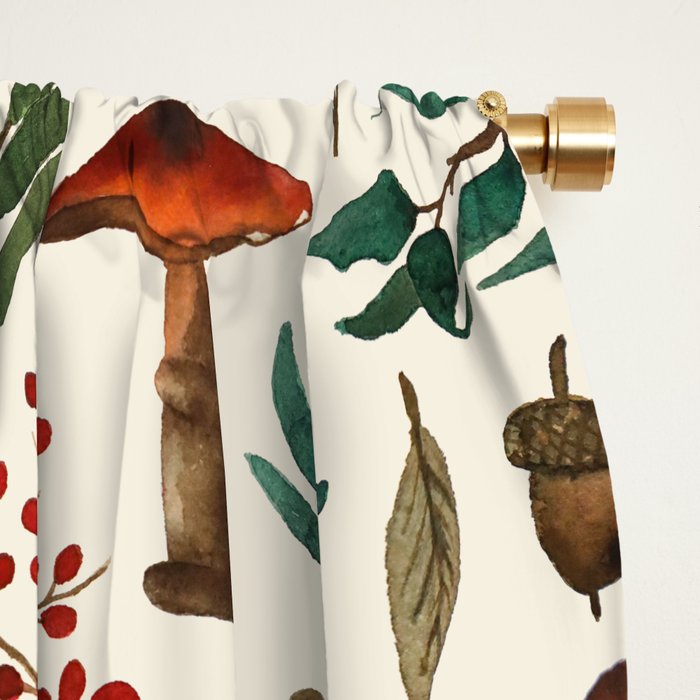 Mushroom Forest Pattern Window Curtain Gallery Image 2