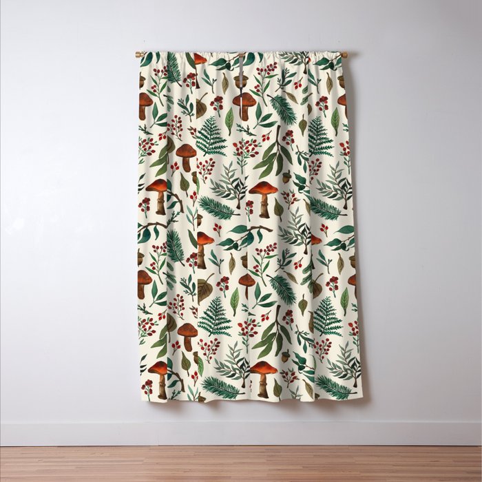 Mushroom Forest Pattern Window Curtain Gallery Image 3