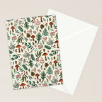 Mushroom Forest Pattern Stationery Card Gallery Image 2
