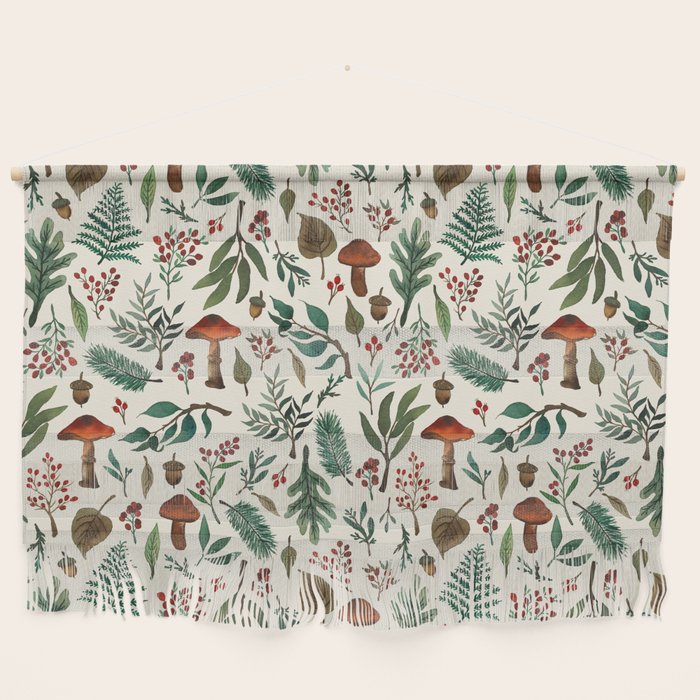 Mushroom Forest Pattern Wall Hanging Gallery Image 1