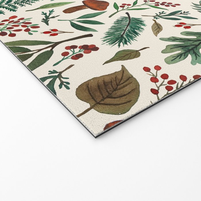 Mushroom Forest Pattern Welcome Mat Gallery Image 2