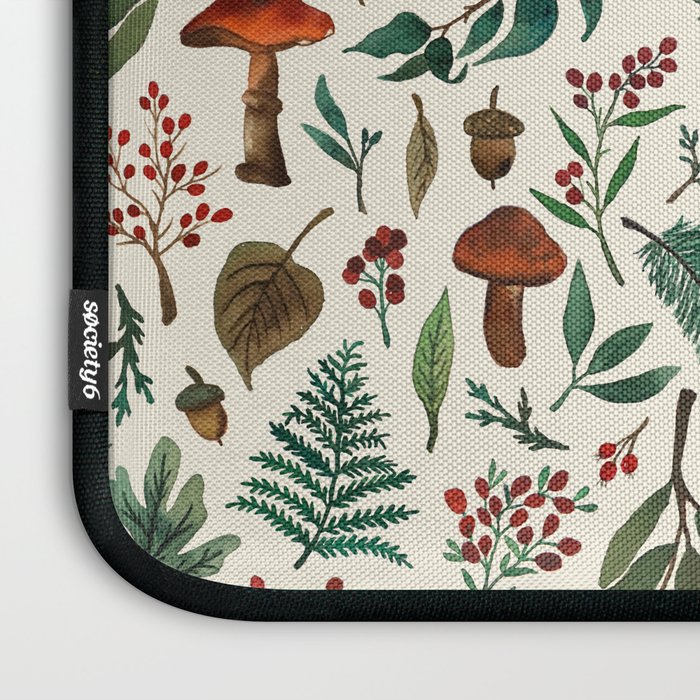 Mushroom Forest Pattern Laptop Sleeve Gallery Image 3