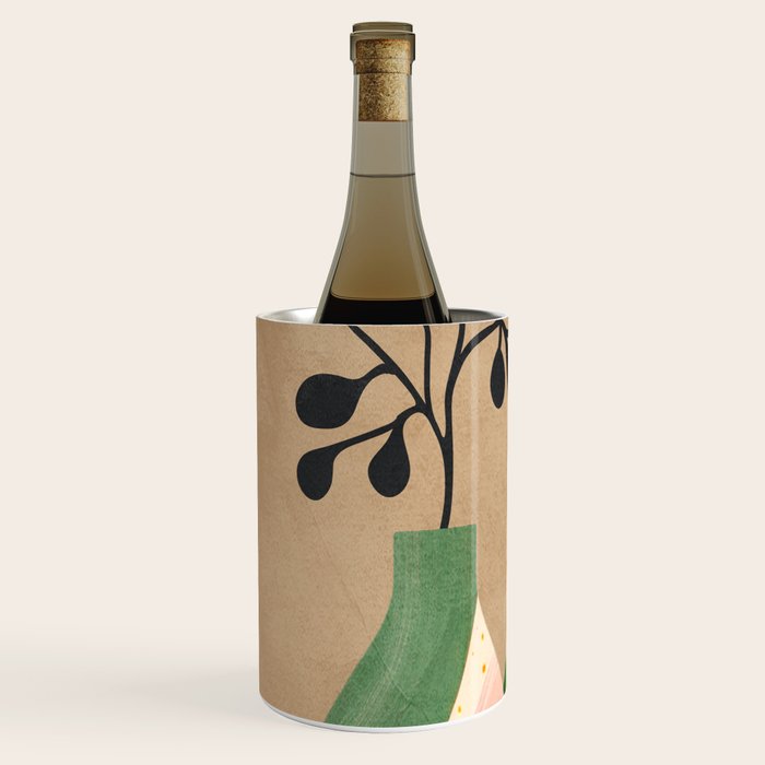 Modern Abstract Vases with Plant 1 Wine Chiller Gallery Image 2