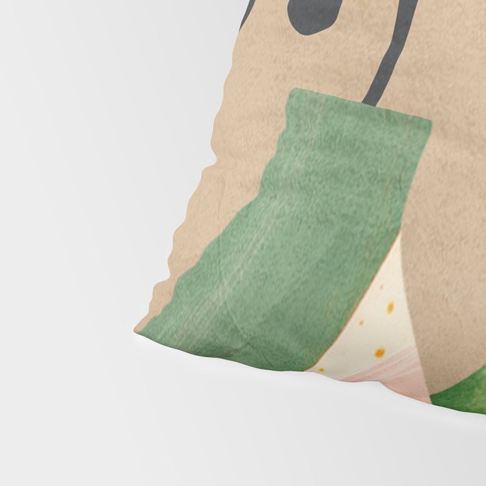 Modern Abstract Vases with Plant 1 Pillow Sham Gallery Image 4